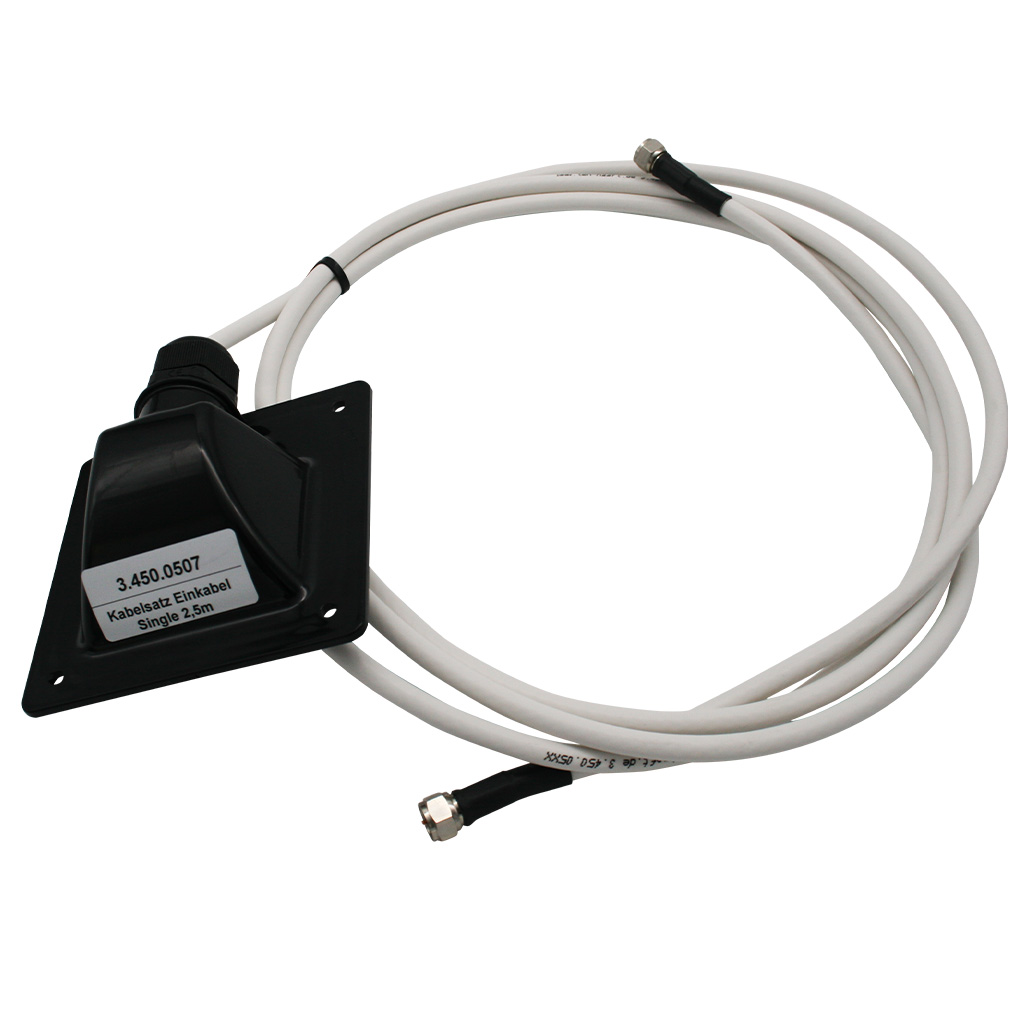 een kabel systeem single 2.5-5-7,5-10mtr  incl. dakdoorvoer oyster 60/80- V-CARO-CYTRAC